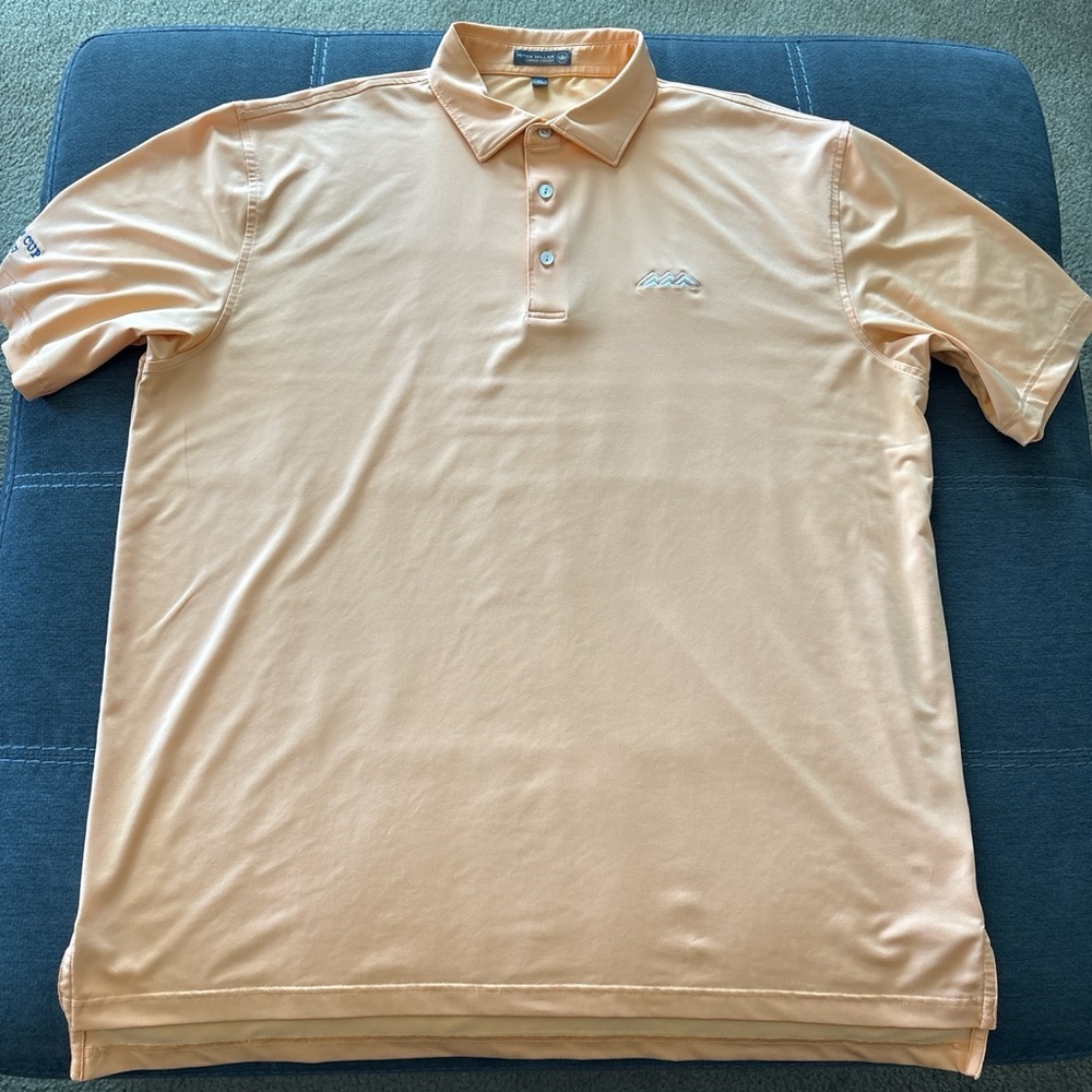 Peter Millar summer comfort Orange Polo Shirt. XL